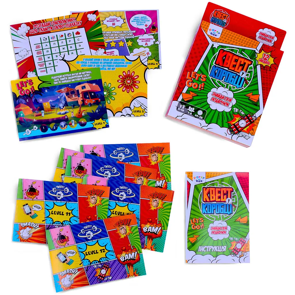 Гра настільна Квест у коробці Комікс Vladi Toys VT5902-04 Різнокольоровий shop (4820234765805) - фото 2