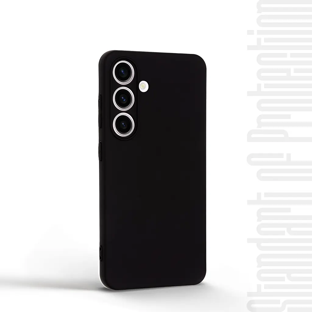 Чехол-накладка для смартфона Samsung Galaxy S24 5G (SM-S921) противоударный, силиконовый, термополиуретановый (ТПУ), с защитой камеры и корпуса, черный, защита всего корпуса, ArmorStandart (ARM72474) - фото 2