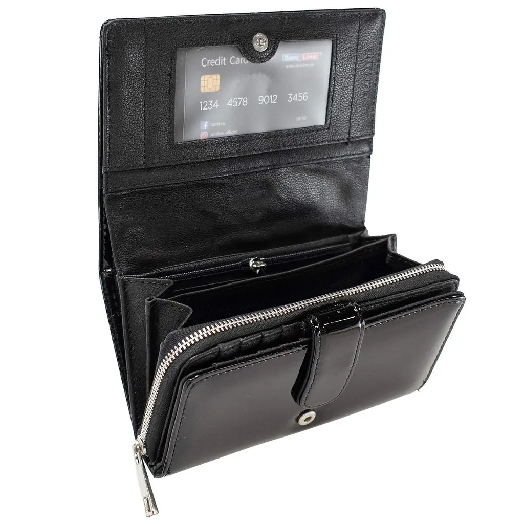 Кошелек женский кожаный Semi Line RFID Black (P8229-0) - фото 2