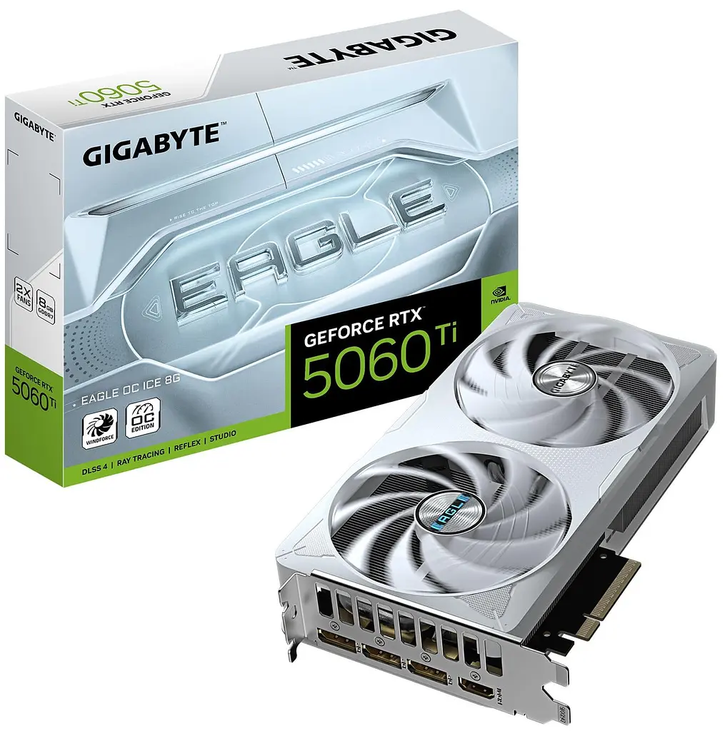 Відеокарта Gigabyte RTX 5060 Ti 8G EAGLE OC ICE (GV-N506TEAGLEOC ICE-8GD) (GDDR7, 128 bit, PCI-E v5.0 x8) - фото 10