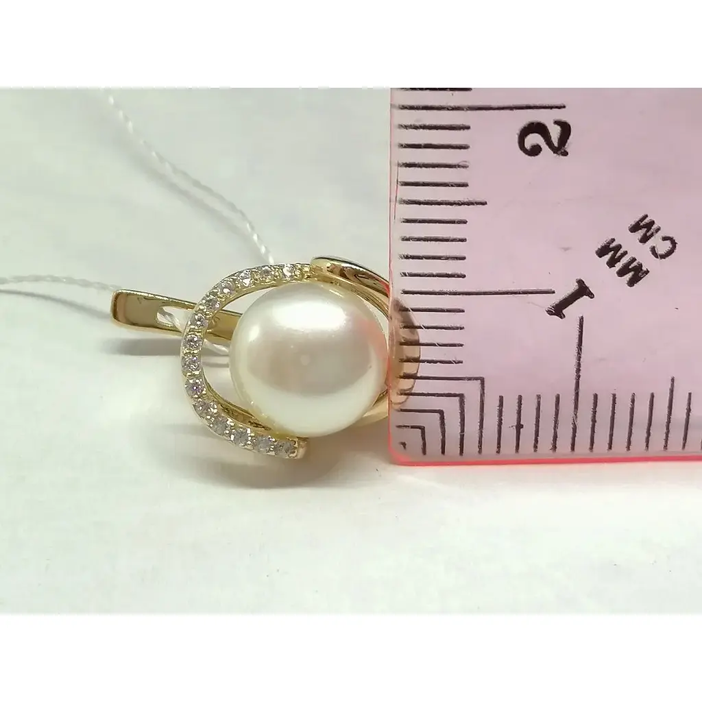 Золоті сережки Імперія золота з перлами і фіанітами. СВ243И - фото 6