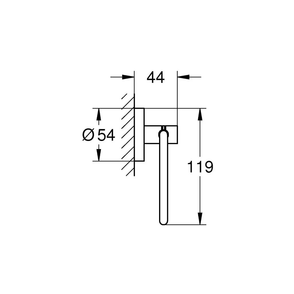 Тримач туалетного паперу Grohe QuickFix Start 412002430 Чорний матовий - фото 2