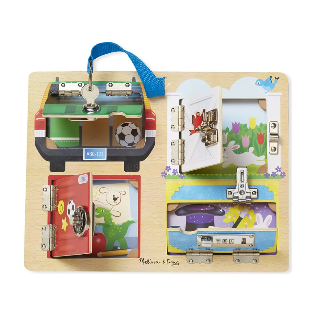 Ігровий набір Melissa & Doug Дерев'яна дошка із засувками та блокуванням (MD19540) - фото 2