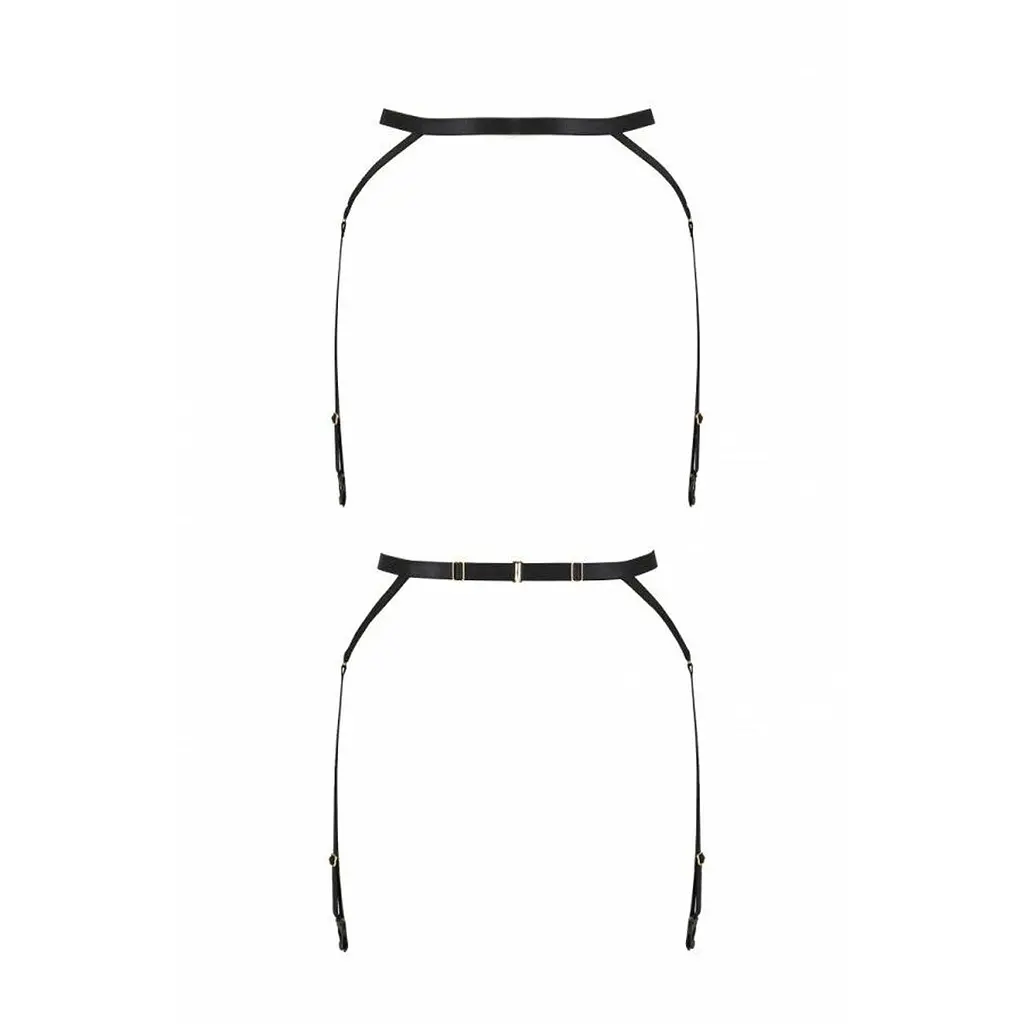 Пояс-стрепи з підв'язками для панчох Passion Exclusive MEGGY GARTER BELT S/M, black - фото 5