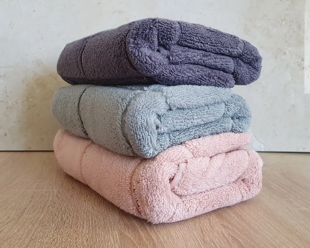 Набір турецьких махрових рушників Cestepe MicroCotton Premium 3 штуки 50x90 Kare 2 щільність 600 г/м2 - фото 6