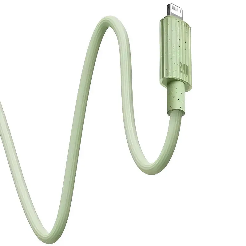 Дата кабель Baseus Habitat Series Fast Charging USB to Lightning 2.4A (1m) (P10360200421-0) Natural Green - фото 2