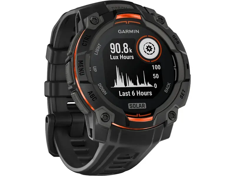 Смарт-годинник Garmin Instinct 3 45mm Solar Black with Black Band (010-02934-00) - фото 3