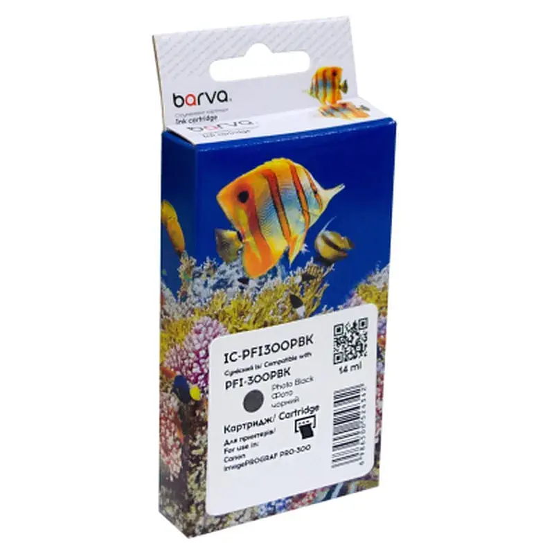 Картридж Barva Canon PFI-300PBK 4193C001 303с photo black (IC-PFI300PBK)