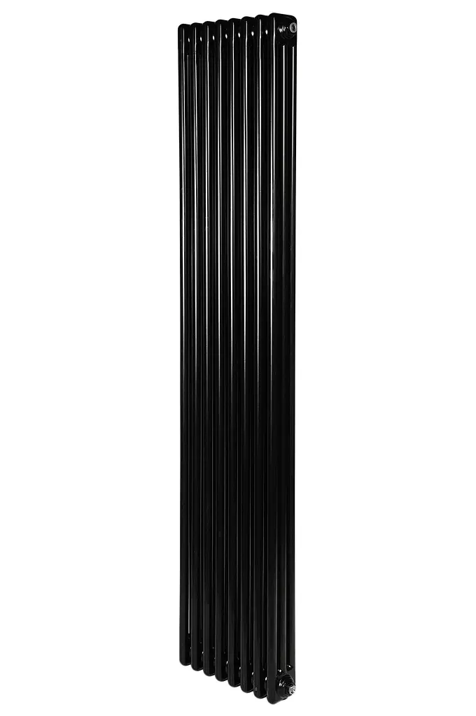 Вертикальний дизайнерський радіатор опалення Arttidesign Bari III 8/1800/380/50 чорний матовий