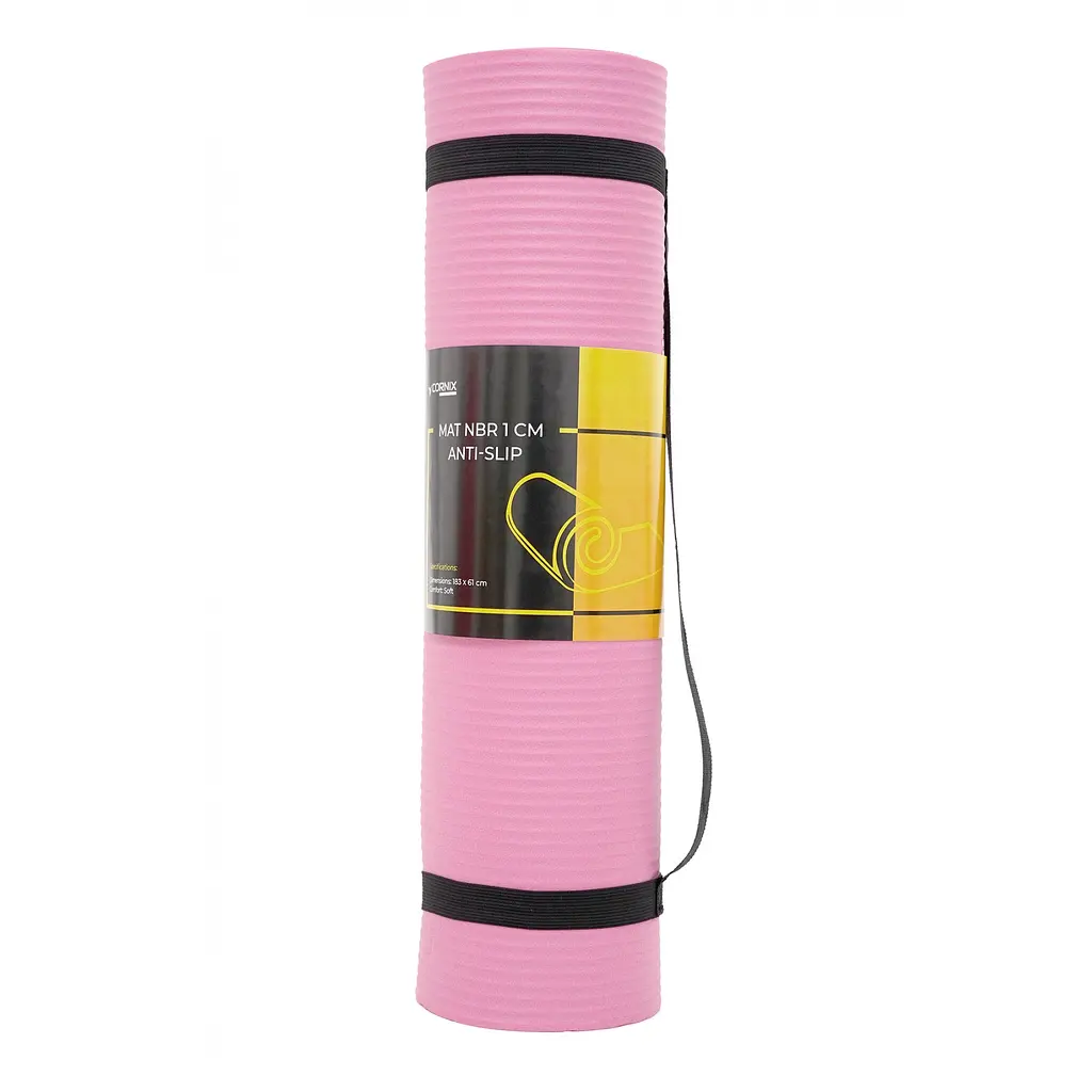 Килимок спортивний Cornix NBR 183 x 61 x 1 cм для йоги та фітнесу XR-0010 Pink - фото 4