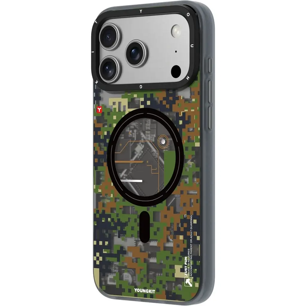 Чохол YoungKit Camouflage with Magnetic Ring для Apple iPhone 17 Pro Jungle Camo [168235] - фото 3