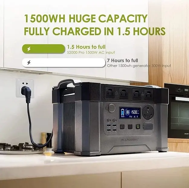 Портативна зарядна станція AAllpowers S2000 Pro 1500Wh 405405mAh 2400W Portable Power Station - фото 6