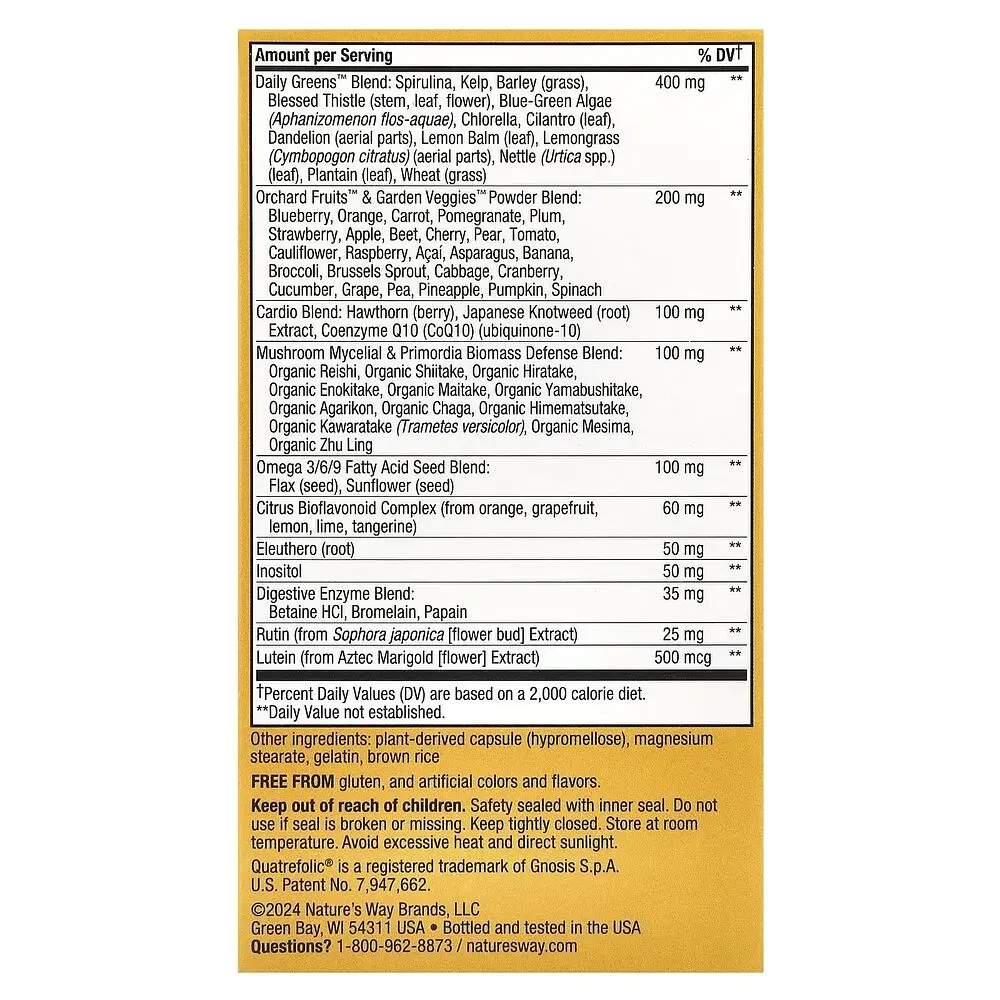 Витамины и минералы Nature's Way Alive! Max6 Potency No Added Iron, 90 капсул - фото 3