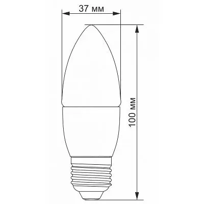 Лампочка Videx LED C37e 7W E27 4100K (VL-C37e-07274) - фото 2