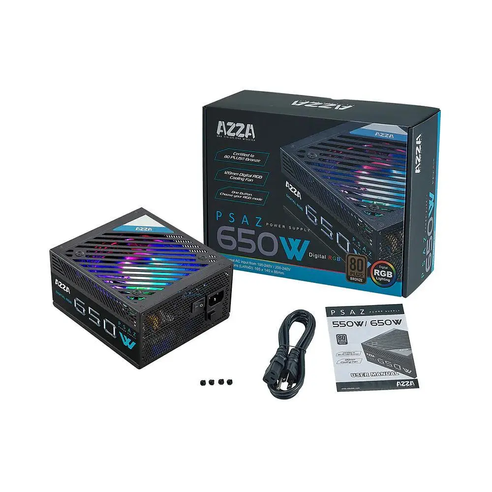 Блок живлення ATX 650W PSAZ-650W(ARGB) AZZA - фото 4