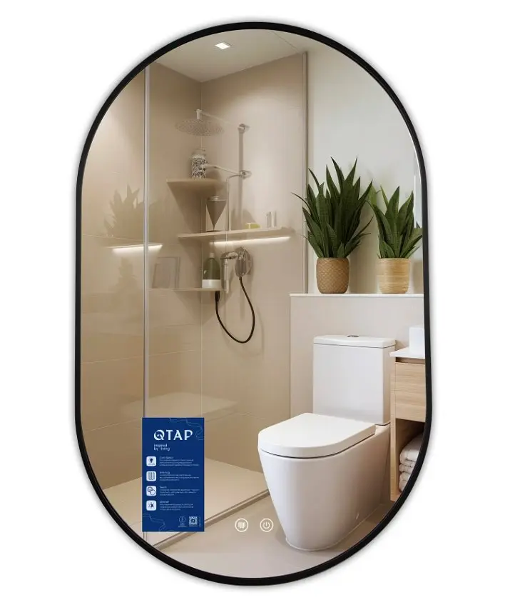 Дзеркало Qtap Scorpio (SC1) 500x800 мм, овальне, з LED-підсвіткою Touch QTSC500800 - фото 2