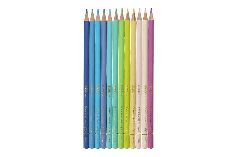 Олівці кольорові ZIBI PASTEL набір 12 кольорів шестигранні дерев'яні для малювання (ZB-2470) - фото 2