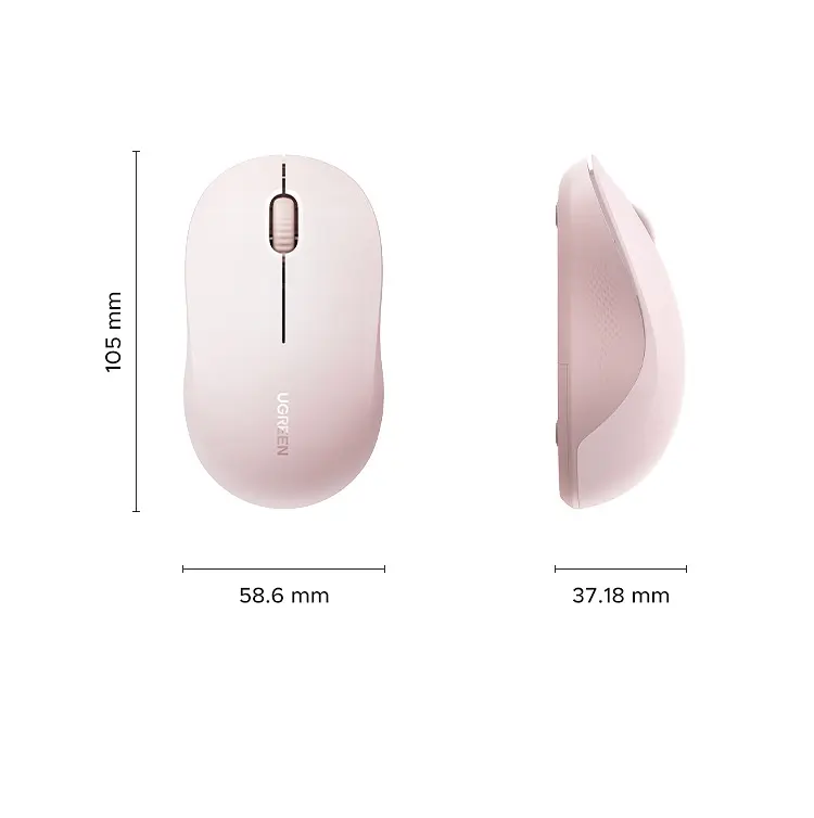 Маніпулятор миша бездротова UGREEN M331 Multi-mode Wireless Mouse Pink - фото 14