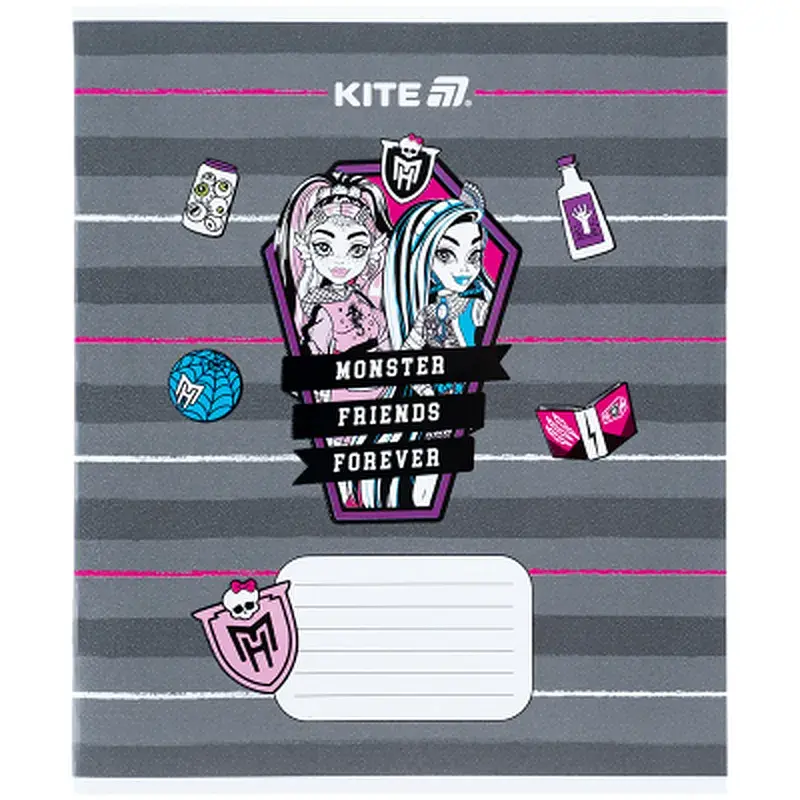 Зошит Kite Monster High, 12 аркушів, коса лінія (MH25-235) - фото 8