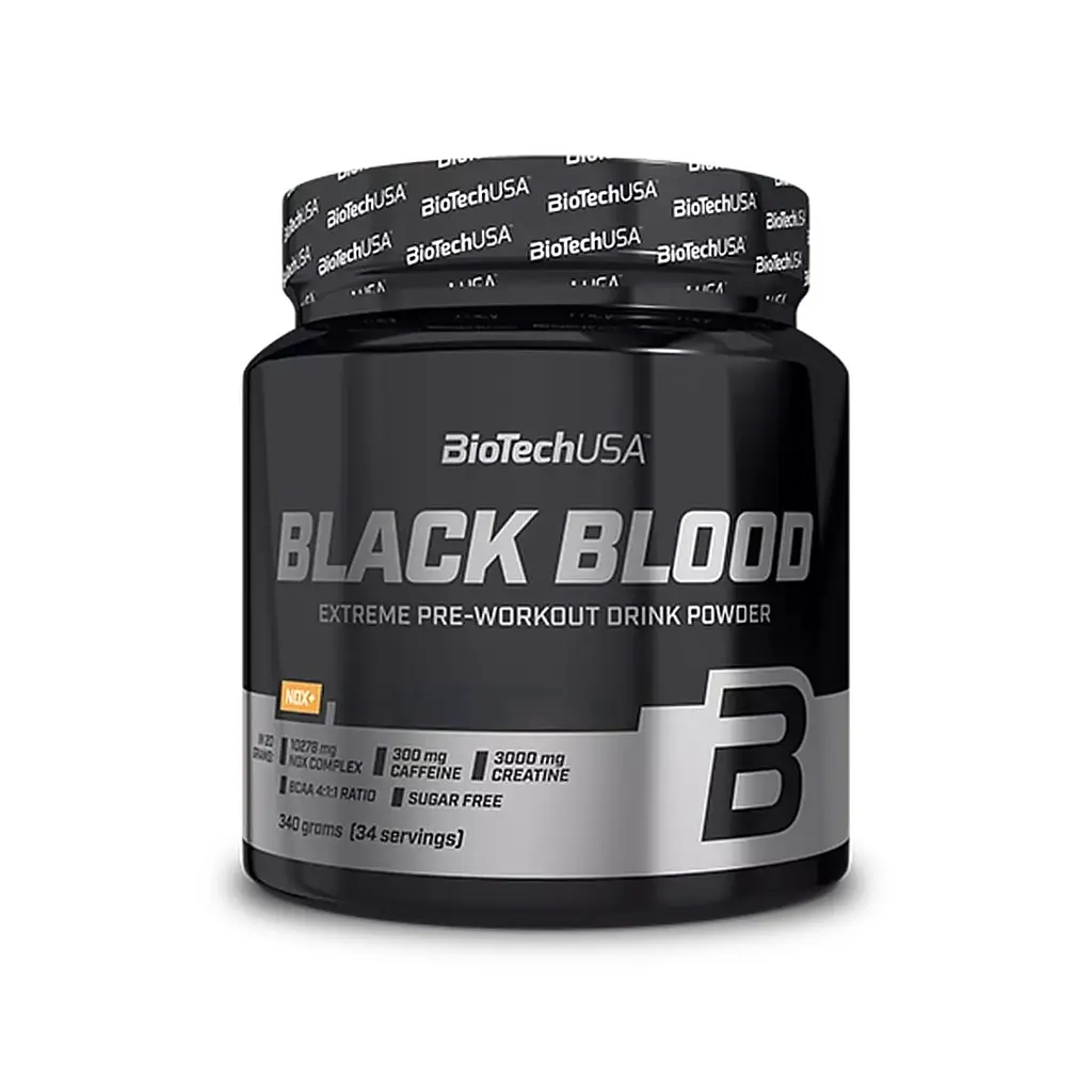 Передтренувальний комплекс BioTech Black Blood NOX, 330 грам - Червона ягода