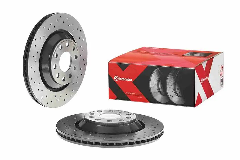 Диск гальмівний задній вентильований VW Tiguan II-III, Golf V-VIII 92-25р Brembo (09.A200.1X) - фото 2