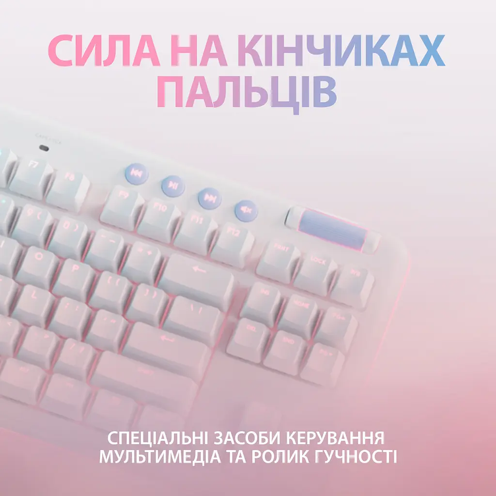 Клавіатура Logitech G715 Wireless Gaming Tactile White (920-010465) [74287] - фото 5