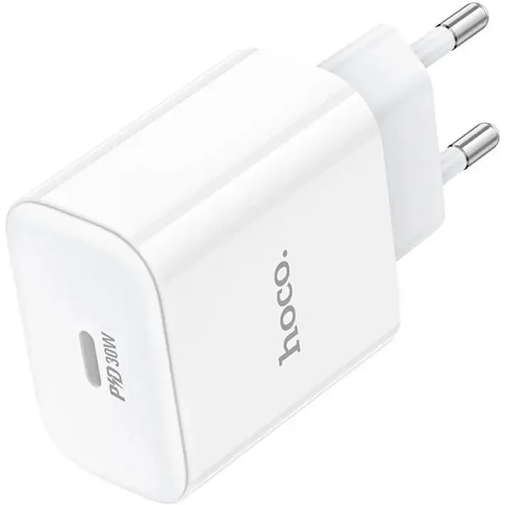 Зарядний пристрій Hoco C76A Pro 1Type-C PD/QC 30W PPS White - фото 3