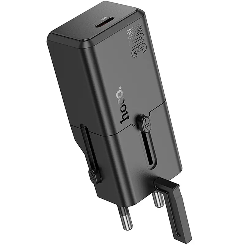 МЗП Hoco AC25 Mini PD30W (1USB-C) universal travel charger Black - фото 4