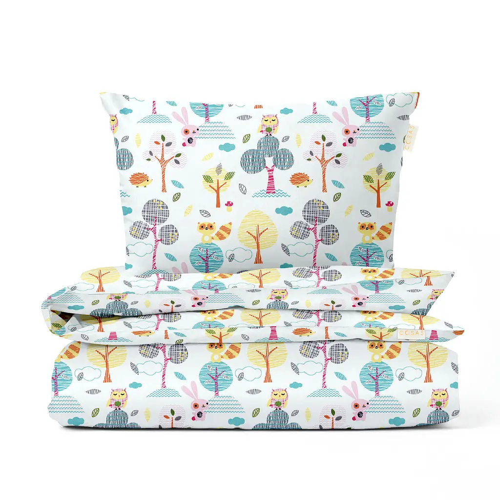Дитяча постіль Cosas Colorful Forest без простирадла 110х140 см (ForestPlumbagoColor_140_2)