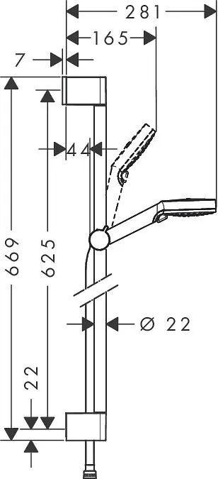 Душовий гарнітур Hansgrohe Cromettа Vario 26532400, Білий - фото 2