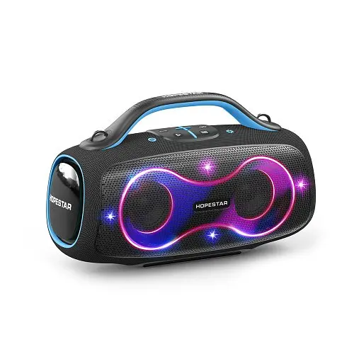 Колонка Bluetooth HOPESTAR PARTYBOX 168 with 2pcs microphone 400W чорний