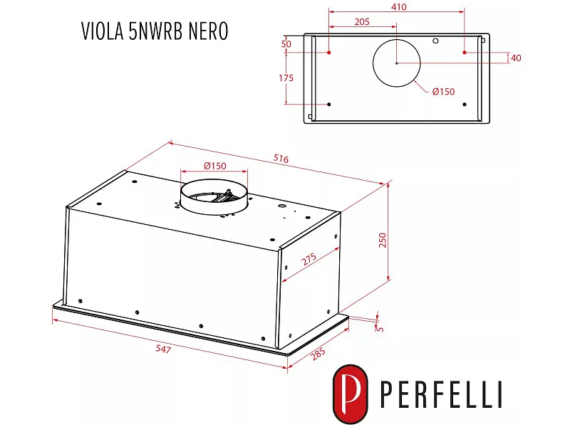 Витяжка вбудована Perfelli VIOLA 5NWRB NERO - фото 7