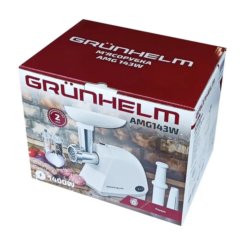 Мясорубка Grunhelm AMG143W - фото 4