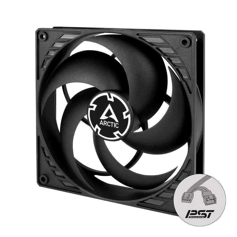 Корпусний вентилятор 140 мм Arctic P14 PWM PST ACFAN00125A Black - фото 2