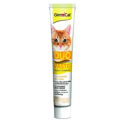 Паста для котів GimCat DUO PASTE Multi-vitamin 12 vitamins with cheese 12 вітамінів і сир, 50 г - фото 2