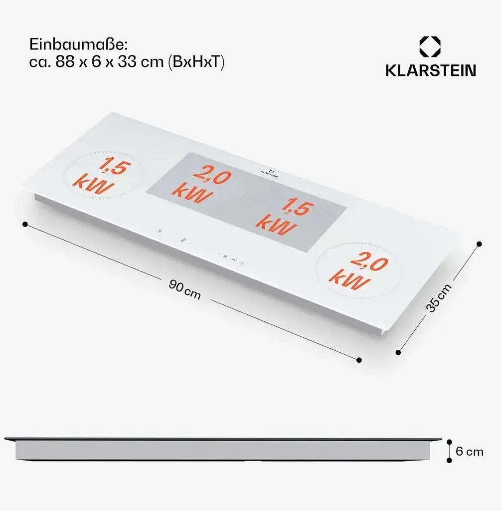 Індукційна плита Klarstein Delicatessa 90 SlimHybrid 7000 Вт (10045613) - фото 7