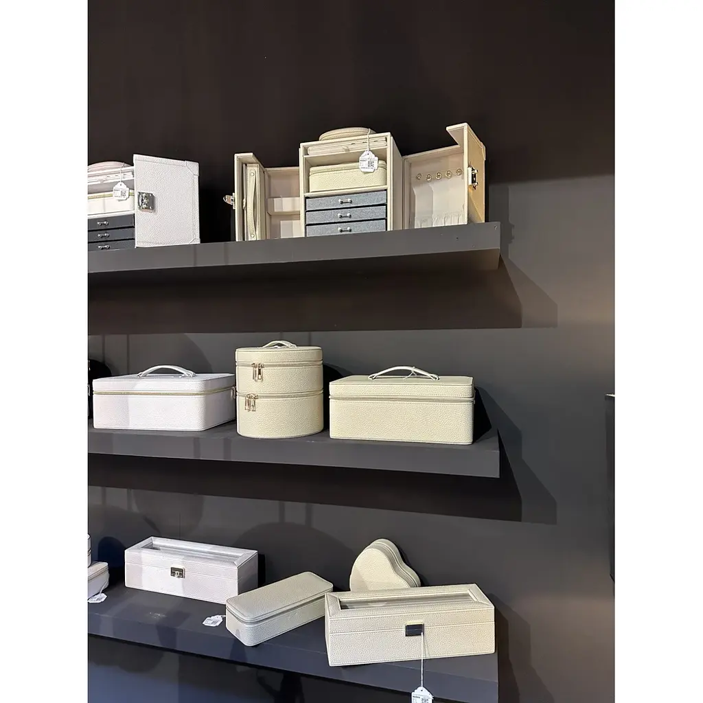 Шкатулка-чемодан для прикрас J-Line з еко-шкіри білий (46541) - фото 4