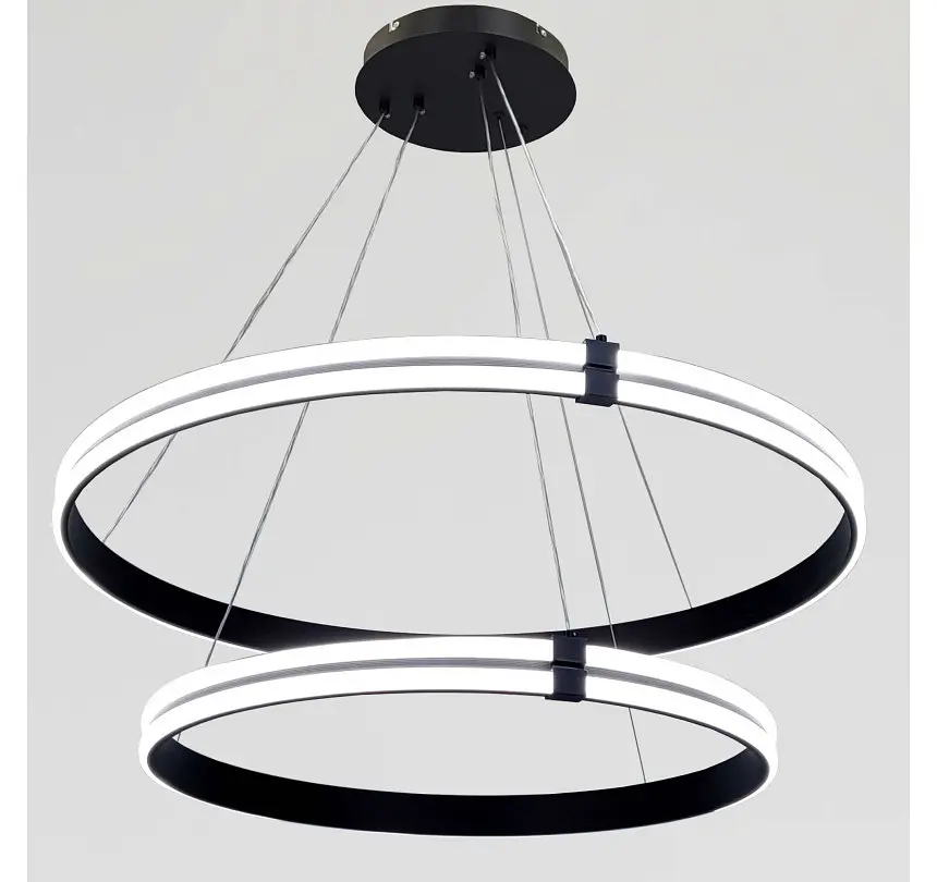 Чорна двоярусна LED люстра MD78099/80+60BK Artlight 184 Вт - фото 4