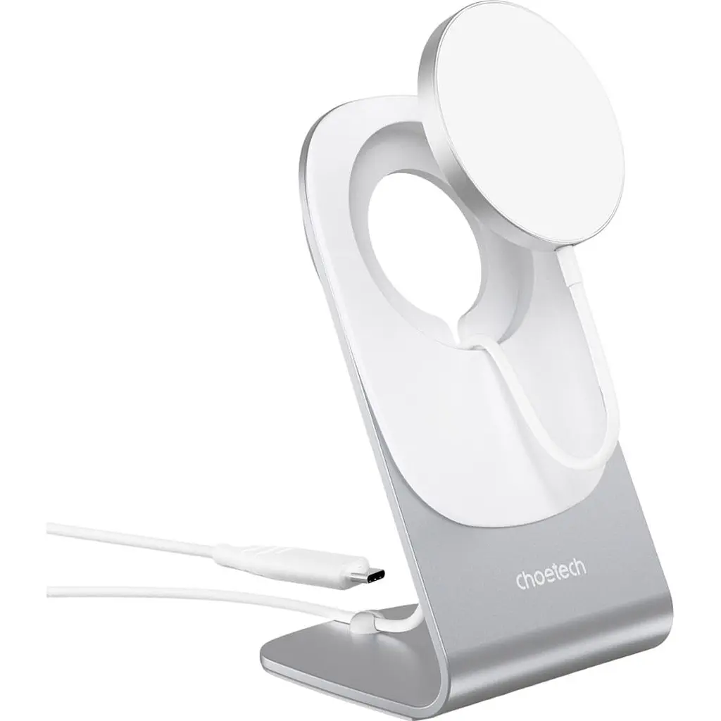 Бездротовий зарядний пристрій Choetech T517-F+H047 Magnetic Wireless Charger + Holder [101510] - фото 3