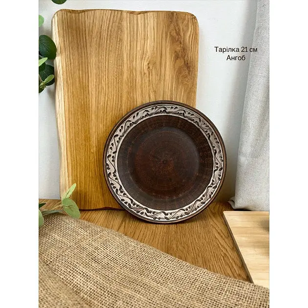 Набір керамічного (глиняного) посуду для млинців на 6 чоловік Ангоб - фото 5