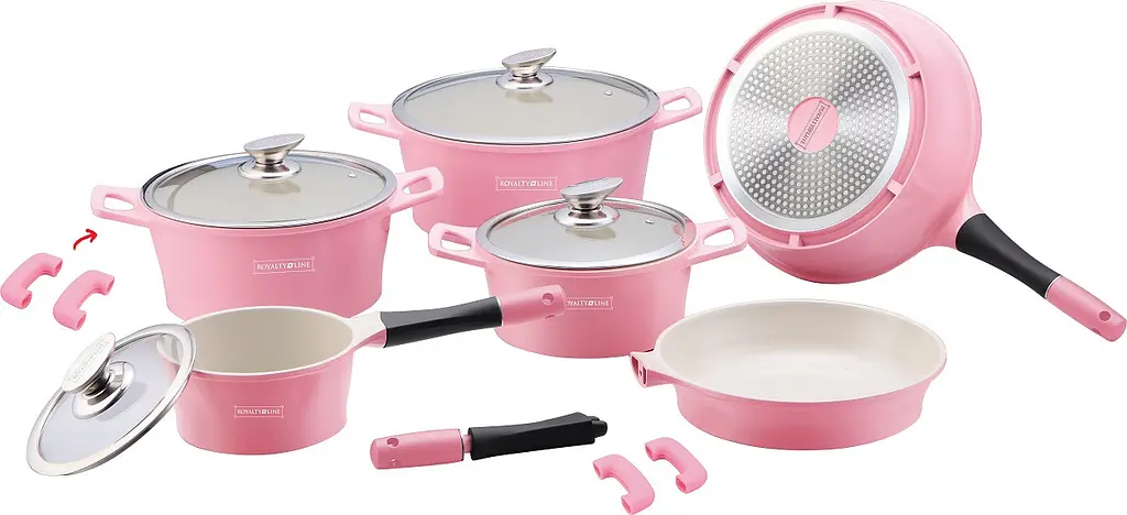 Набір посуду Royalty Line RL-ES1014 CP Pink 14 предметів
