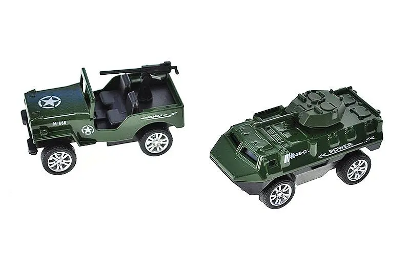 Набір іграшкових військових машинок металевих інерційних Military Series MB179, в коробці 4 штуки р.27, 3х4, 9х11, 4см - фото 5