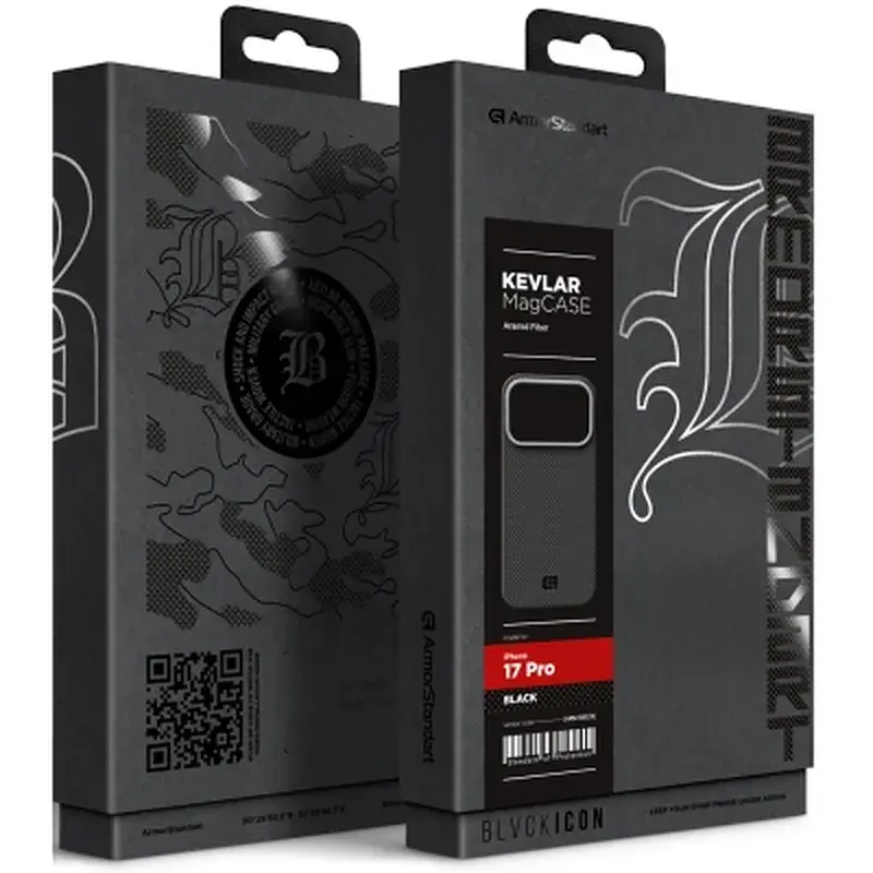 Чохол до мобільного телефона Armorstandart BlackIcon Kevlar MagCase Apple iPhone 17 Pro Black (ARM88529) - фото 2
