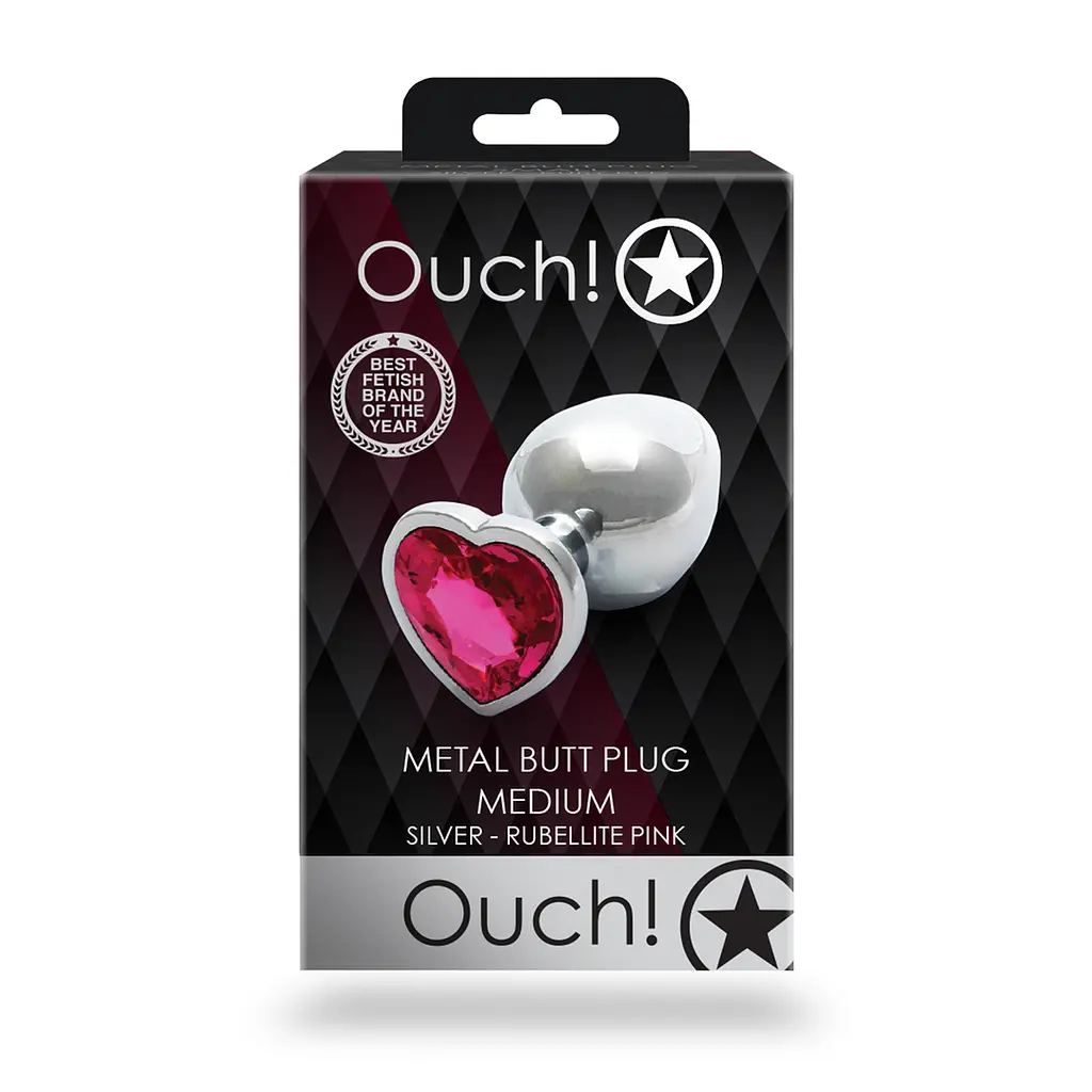 Металическая анальная пробка Ouch! Medium серебристого цвета - фото 7