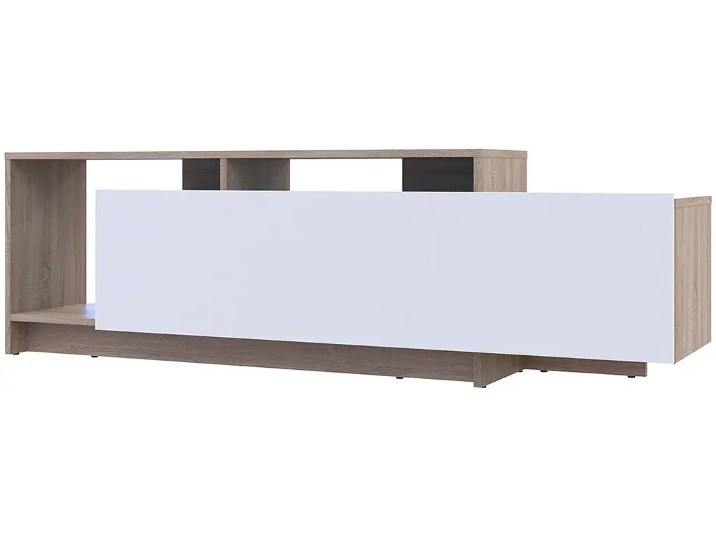 Стінка у вітальню Doros U2 Дуб Сонома Білий ДСП 160х38х48 см (41510018) - фото 4