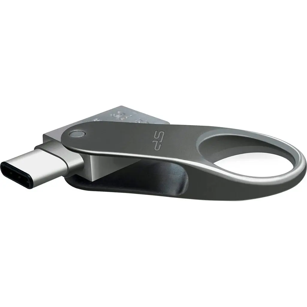 USB флеш-накопичувач Silicon Power Mobile C80 64GB USB-A 3.2 Gen 1 / USB-C Silver (SP064GBUC3C80V1S) [134403] - фото 4