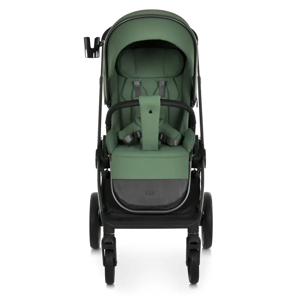 Коляска універсальна 2 в 1 ELLE ME 1221 Green - фото 8