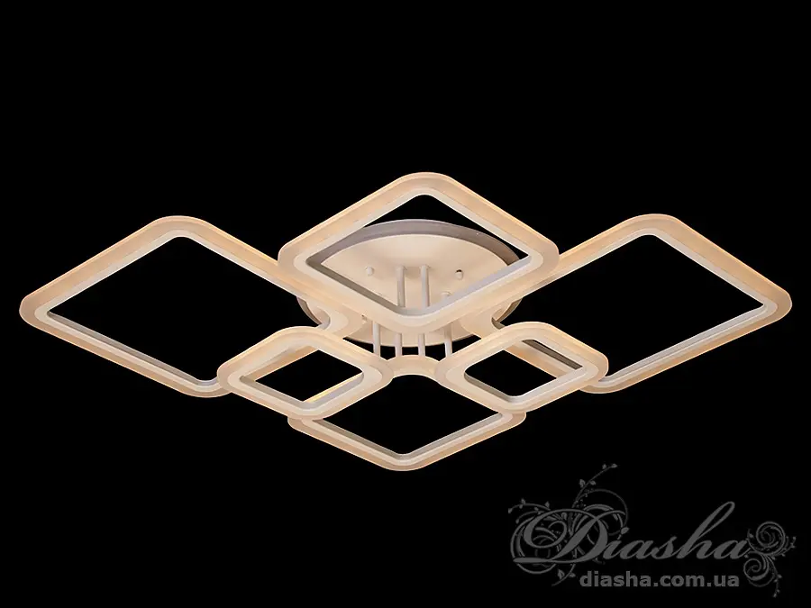 Детская LED люстра с пультом, диммером и подсветкой, 150Вт, белая - фото 4