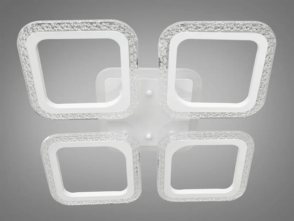 Стельова LED-люстра Diasha AS8170/4WH, квадрати, 55 W, пульт ДК - фото 5