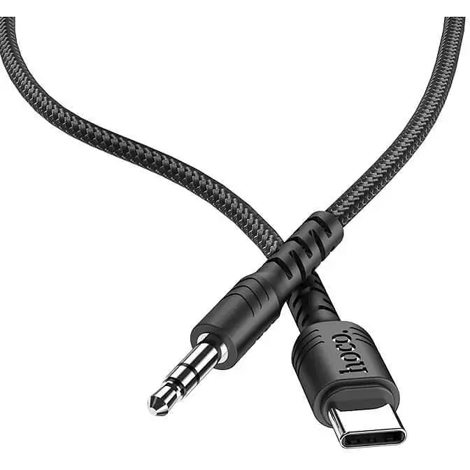 Кабель Hoco Type-C для Aux Digital audio conversion cable UPA17 юсб-с на 3.5 мм чорний - фото 6